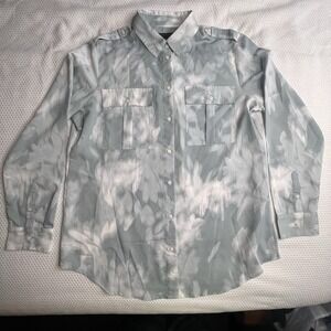 Banana Republic Women's Size Large Tie-Dye Button-Up Shirt Dual Chest Pockets‎